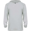 Custom Youth B-Core Long Sleeve Hooded T-Shirt Silver