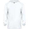 Custom Youth B-Core Long Sleeve Hooded T-Shirt White