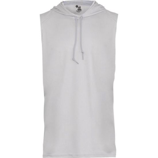 Custom Youth B-Core Sleeveless Hooded T-Shirt Silver