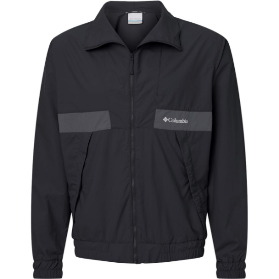 Custom Mens Spire Valley™ Windbreaker Black/ Shark