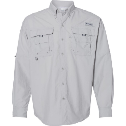 Custom Mens PFG Bahama™ II Shirt Cool Grey