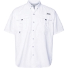 Custom Mens PFG Bahama™ II Short Sleeve Shirt White