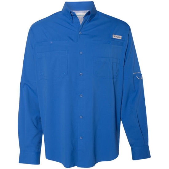 Custom Mens PFG Tamiami™ II Shirt Vivid Blue