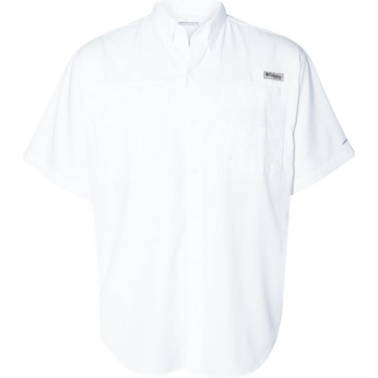 Custom Mens PFG Tamiami™ II Short Sleeve Shirt White