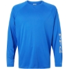 Custom Mens PFG Terminal Tackle™ Long Sleeve T-Shirt Vivid Blue/ Cool Grey