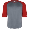 Custom Youth B-Core Three-Quarter Sleeve Baseball T-Shirt Graphite/ Red