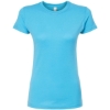 Custom Womens Fine Jersey Slim Fit T-Shirt Aqua