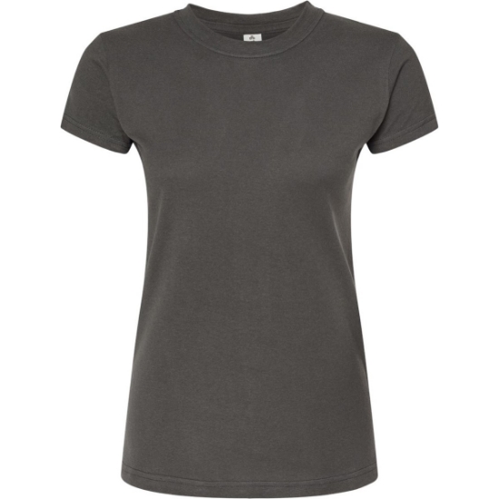 Custom Womens Fine Jersey Slim Fit T-Shirt Charcoal