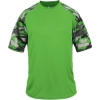 Custom Youth Camo Sport T-Shirt Lime/ Lime Camo