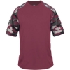 Custom Youth Camo Sport T-Shirt Maroon/ Maroon Camo