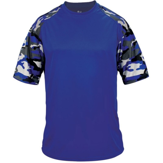 Custom Youth Camo Sport T-Shirt Royal/ Royal Camo