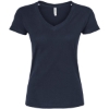 Custom Womens Fine Jersey V-Neck T-Shirt Navy