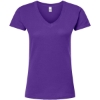 Custom Womens Fine Jersey V-Neck T-Shirt Purple