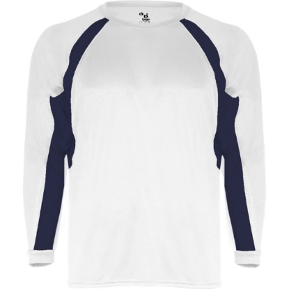 Custom Youth B-Core Hook Long Sleeve T-Shirt White/ Black