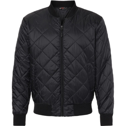 Custom Mens HeatLast™ Quilted Packable Bomber Black