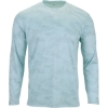 Custom Unisex Pompano Performance Camo Long Sleeve T-Shirt Aqua Blue