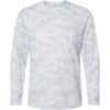 Custom Unisex Pompano Performance Camo Long Sleeve T-Shirt White