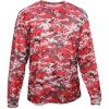 Custom Youth Digital Camo Long Sleeve T-Shirt Red Digital