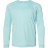 Custom Youth Long Islander Performance Long Sleeve T-Shirt Aqua Blue
