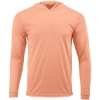 Custom Unisex Bahama Performance Hooded Long Sleeve T-Shirt Coral