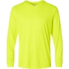 Custom Unisex Bahama Performance Hooded Long Sleeve T-Shirt Safety Green