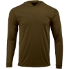 Custom Unisex Bahama Performance Hooded Long Sleeve T-Shirt Woodland Brown