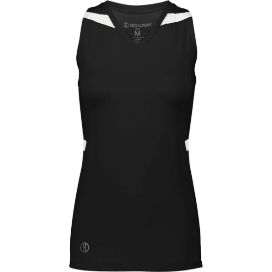 Custom Womens PR Max Compression Racerback Jersey Black/ White
