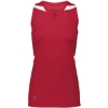 Custom Womens PR Max Compression Racerback Jersey Scarlet/ White