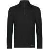 Custom Mens CoolCore® Quarter-Zip Pullover Black