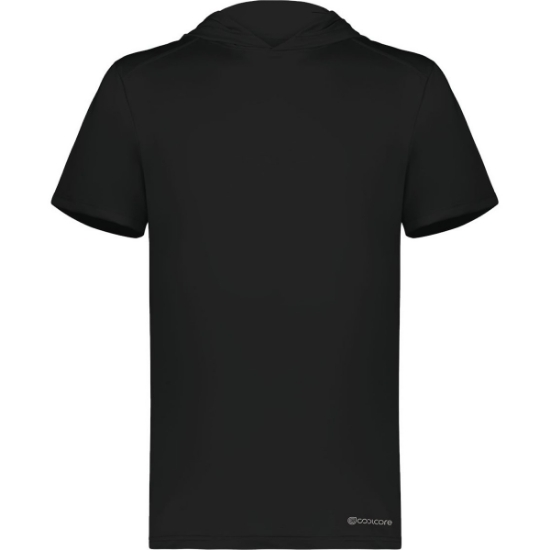 Custom Mens Hooded T-Shirt Powered by Coolcore Black