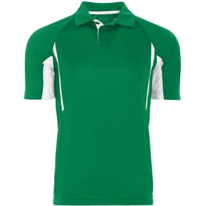 Custom Mens Two-Tone Avenger Polo Kelly/ White