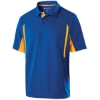 Custom Mens Two-Tone Avenger Polo Royal/ Light Gold
