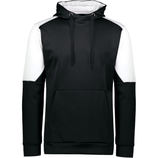 Custom Unisex Blue Chip Hooded Sweatshirt Black/ White