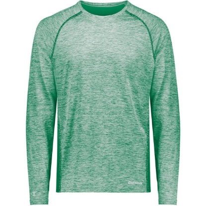 Custom Mens Electrify CoolCore® Long Sleeve T-Shirt Kelly Heather