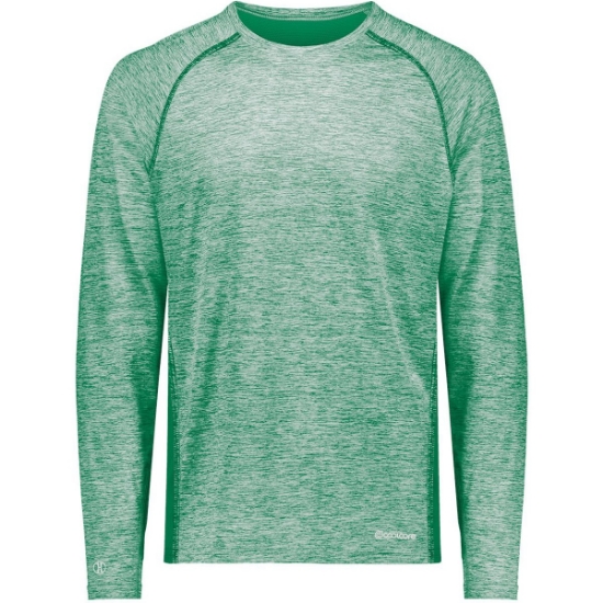 Custom Mens Electrify CoolCore® Long Sleeve T-Shirt Kelly Heather