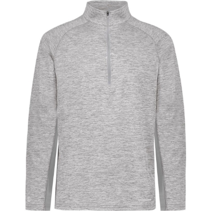 Custom Mens Electrify CoolCore® Quarter-Zip Pullover Athletic Grey Heather