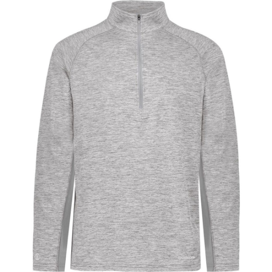 Custom Mens Electrify CoolCore® Quarter-Zip Pullover Athletic Grey Heather
