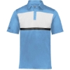 Custom Mens Dry-Excel™ Prism Bold Polo Columbia Blue/ White