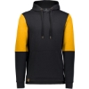 Custom Mens All-American Team Fleece Colorblocked Hooded Sweatshirt Black/ Gold Heather