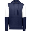 Custom Mens All-American Team Fleece Colorblocked Hooded Sweatshirt Navy Heather/ White