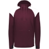 Custom Mens Limitless Quarter-Zip Hooded Pullover Maroon/ White
