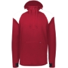 Custom Mens Limitless Quarter-Zip Hooded Pullover Scarlet/ White