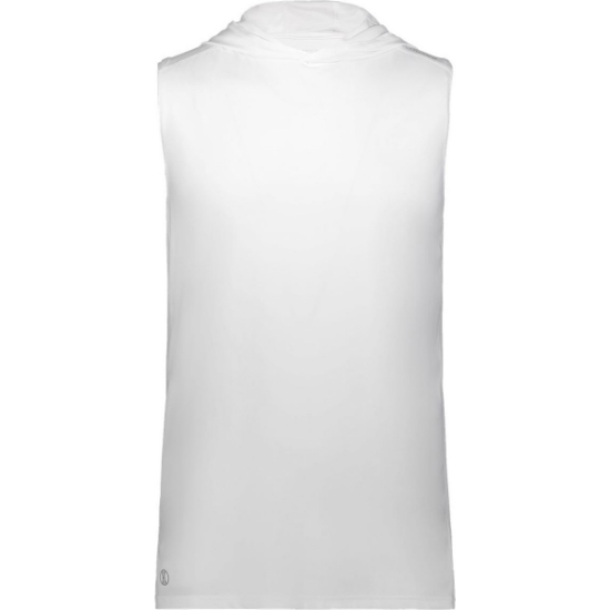 Custom Unisex CoolCore® Sleeveless Hooded T-Shirt White