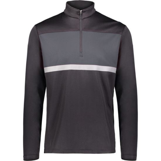 Custom Mens Dry-Excel™ Prism Bold Quarter-Zip Pullover Black/ Carbon