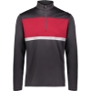 Custom Mens Dry-Excel™ Prism Bold Quarter-Zip Pullover Black/ Scarlet
