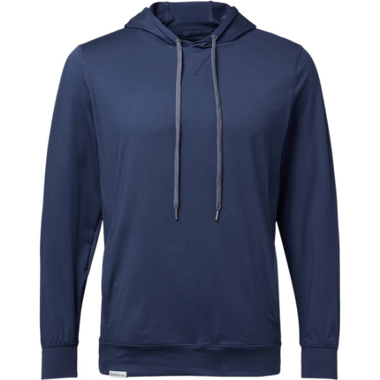 Custom Mens Eco Revive™ Ventura Soft Knit Hooded Sweatshirt Navy