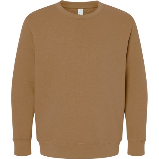 Custom Youth Crewneck Sweatshirt Coyote Brown