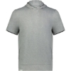 Custom Youth Eco Revive™ Ventura Soft Knit Short Sleeve Hooded Sweatshirt Grey Heather