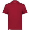 Custom Youth Eco Revive™ Ventura Soft Knit Short Sleeve Hooded Sweatshirt Scarlet