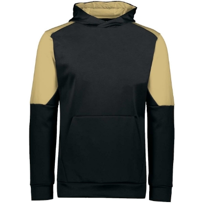 Custom Youth Blue Chip Hooded Sweatshirt Black/ Vegas Gold